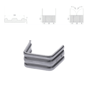 Spona 6 + 12 + 6 x 1,5 mm