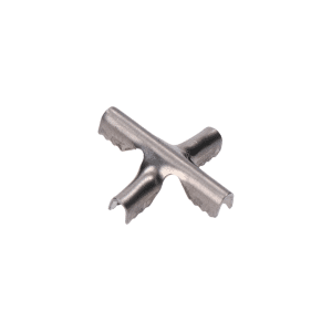 Nerezová lisovací spojka (tvar +) pro dvě 2,0 mm lanka