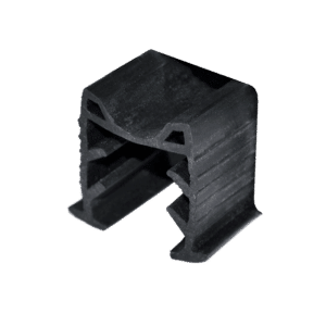 Gumové těsnění pro nerezové a hliníkové madlo s drážkou 24x24 mm, pro sklo 16-17,5 mm (cena za 1 bm)