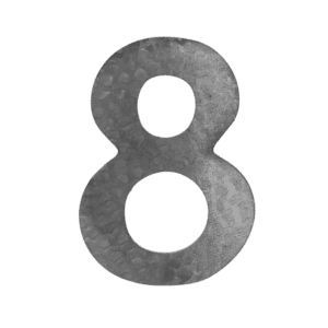 Číslo domové 8, 120x80x3mm, zdobené, bez povrchovej úpravy