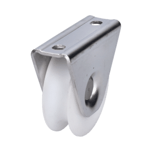 Vodící kladka ø78 mm s nylonovým kolečkem na montáž pod rám, pro profil C902IX16, nosnost 200kg, nerez / AISI304