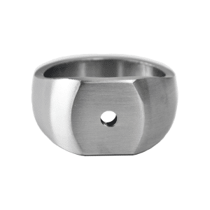 Prstenec držáku výplně, držáku madla na sloupek / na trubku ø 42,4 mm, šroub M6, broušená nerez K320 / AISI304