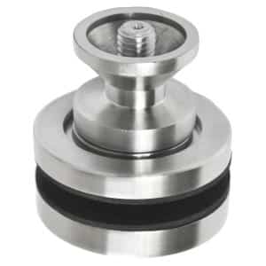 Držák (ø 62 mm) pro spodní kotvení sloupku - trubky ø 42,4 mm, broušená nerez K320 / AISI304