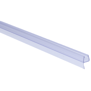 Plastové těsnění na sklo 10 mm, mezi skleněné dveře a stěnu nebo podlahu, 2200 mm