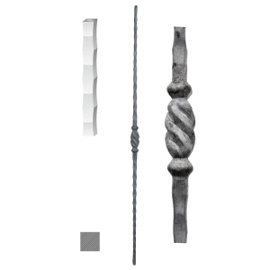 Kovaná výplň zábradlí H 1000 mm, 14 x 14 mm