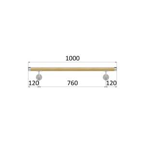 Madlo Bukové N (1000mm), bez nátěru