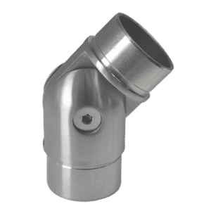 Spojka nastavitelná s kloubem na trubku ø 42.4 mm, broušená nerez K320 / AISSpojka nastavitelná s kloubem na trubku ø 42,4 mm, broušená nerez K320 / AISI304