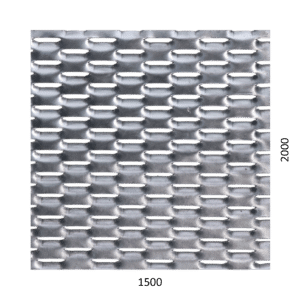 Tahokov Zn, oko: 47x18mm, mostík: 8mm (1500x2000x1,5mm), orientace oka: rozměr oka 47mm je rovnoběžná s rozměrem tabule