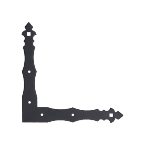 Dekorativní/ozdobnýrohovník 200x200x30mm, 3.0mm, černé práškování, počet 5.0mm dier-6ks