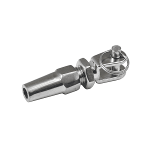 Úchyt pro nerezové lanko 4 mm, broušená nerez K320 / AISI304