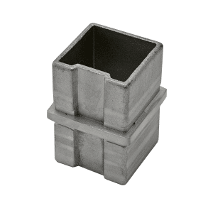 Spojka napájecí, přímá na jekl 40x40x2mm, broušená nerez K320 / AISI304