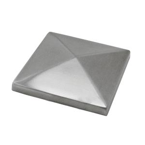 Ukončení stříška na jekl (100x100mm), broušená nerez K320 / AISI304