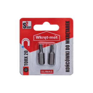 2 dílny blister bitů TX-20, délka 25mm