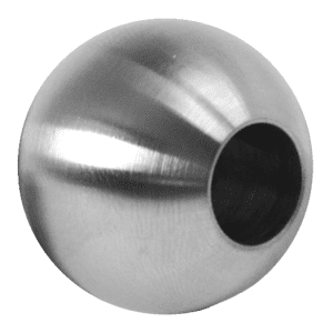 Koule koncová ø 30 mm na trubku ø 12 mm, otvor ø 12,2 mm, broušená nerez K320 / AISI304
