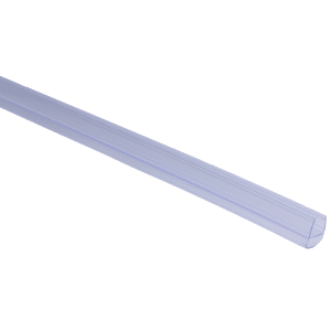 Plastové těsnění na sklo 6mm, mezi skleněné dveře a stěnu nebo podlahu, 2200mm