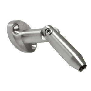 Kotvení vrchní (stěna / táhlo) na skleněný přístřešek (závit: M10), broušená nerez K320 / AISI304