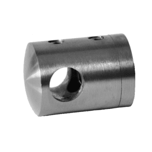 Držák tyče ø 10mm, plochý (30x22mm), broušená nerez K320 / AISI304