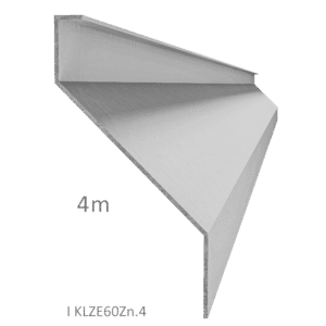 Z-profil lamela 4000mm, pozink s vyztuženou hranou 10mm
