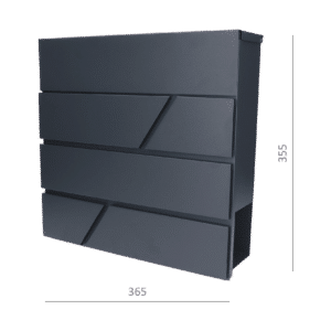 Poštovní schránka (371x364x105mm, tloušťka 0.6mm), Max. formát listu: A4, barva: RAL 7016