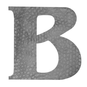 Domové písmeno B, 170x170mm zdobené, bez povrchovej úpravy