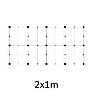 Montážní sada pro zelenou stěnu - nerez, rozměr 2x1m. Set obsahuje: EB1-GW01 (15ks), PVC-LA4 (28ks), EB2-LA4 (25m), EB1-GWS4 (22ks)