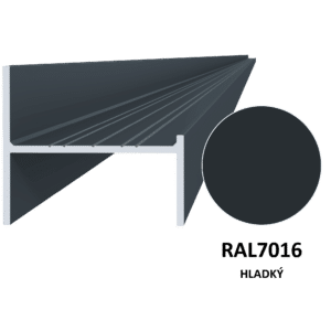 UT profil 50x44mm, L-6000mm, práškový lak, antracit RAL7016