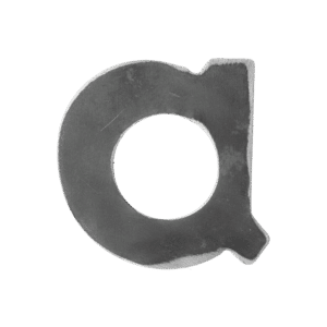 Domové písmeno a,   60x58mm   hladké, bez povrchovej úpravy