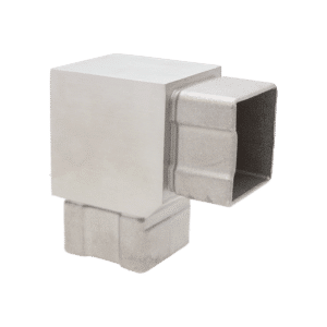 Spojka rohová (90 °) na jokl 40x40mm, broušená nerez K320 / AISI304