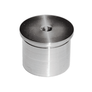 Spodek držáku madla (závit M8) na trubku ø 42,4 mm, broušená nerez K320 / AISI304, na nalepení