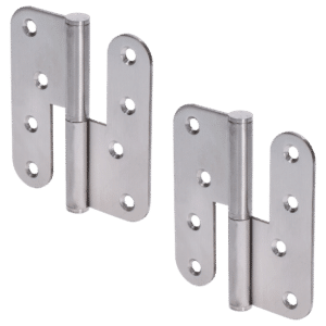 Nerezové panty 2 ks (pravé), 100x88x2,5 mm, max. nosnost: 80 kg (2 panty), broušená nerez K320 / AISI304