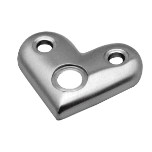 Dopojovací deska (úhel 90°) na trubku ø 42,4 mm, broušená nerez K320 / AISI316