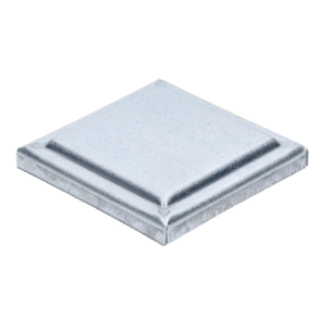 Stříška plechová plochá, pozinkovaná, 80x80x1,5 mm