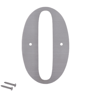 Číslo domové 0, (156x1.5mm), s dierami, brúsená nerez K320 / AISI 304