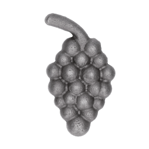Hrozny 3D, střapec 75x50x15 mm, stopka 10 mm, odlitek