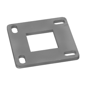 Kotvící plotna (90x90mm), otvor: 40.1x40.1mm, broušená nerez K320 /AISI304