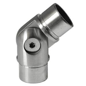 Spojka nastavitelná s kloubem na trubku ø 33,7 mm, broušená nerez K320 / AISI304