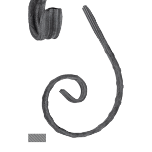 Polkruh 150x100mm, profil 12x6mm, valcované, široké rozkutie