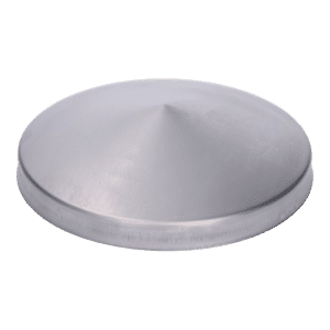 Stříška na sloupek-kulatá 100 mm, hr. 1,5 mm