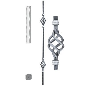 Kovaná tyč KV2, H-1000 mm, 12x12mm