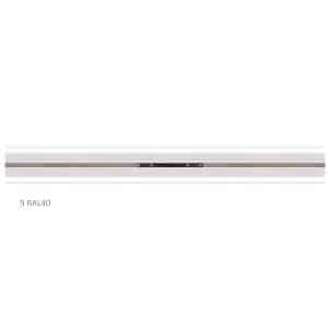 Hliníková dráha RAL9010 k pohonu HALO, s difuzérem pro LED osvětlení, L = 4090 mm