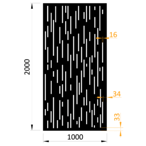 Plech, vzor 8312, 1000x2000x2,0mm, bez povrchové úpravy