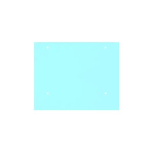 Transparentní ESG / VSG sklo, rozměr 1250x1000mm, tloušťka: 12.76mm s fólií a výřezy na držáky EB1-PRJ, průměr díry ø25mm