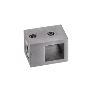 Držák čtyřhranné tyče 15x15 mm, plochý, (30x22 mm), broušená nerez K320 / AISI304