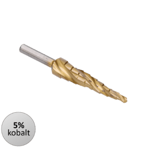 Stupňovitý kuželový vrták K-TiN, ø4-12mm