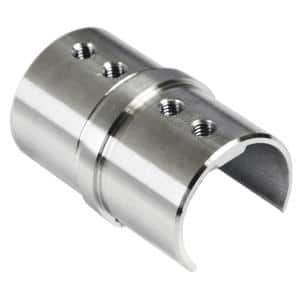 Přechod - přímý (ø 42,4x1,5 mm) na madlo EB1-HM42, lepený spoj, broušená nerez K320 / AISI304