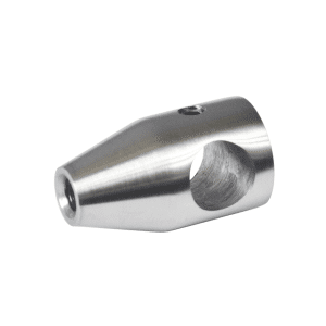 Držák tyče ø 12 mm, plochý (20x36 mm), závit M5, broušená nerez K320 / AISI304