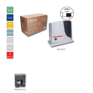 ROBUS500 HI-SPEED rychlý pohon pro posuvnou bránu do 500 kg, 24 V, intenzívní provoz, rychlost posuvu naprázdno - 44 cm/s, 1x elektronika RBA3/HS BlueBus