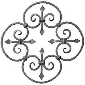 Kovářský ornament H 590 x L 590mm,12 x 12mm