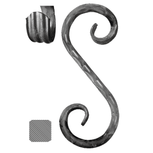 Esko 12 x 12 mm, 380 x 120 mm, válcované