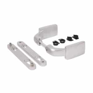 LOCINOX® 3006FIX eloxovaná hliníková kľučka,pár,pre 40mm,50mm,60mm profil,možnosť fixácie,použitie vo všetkých hliníkových kompletov zámkových krabíc LOCINOX